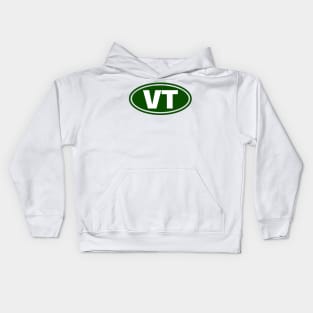 Vermont - VT - oval Kids Hoodie